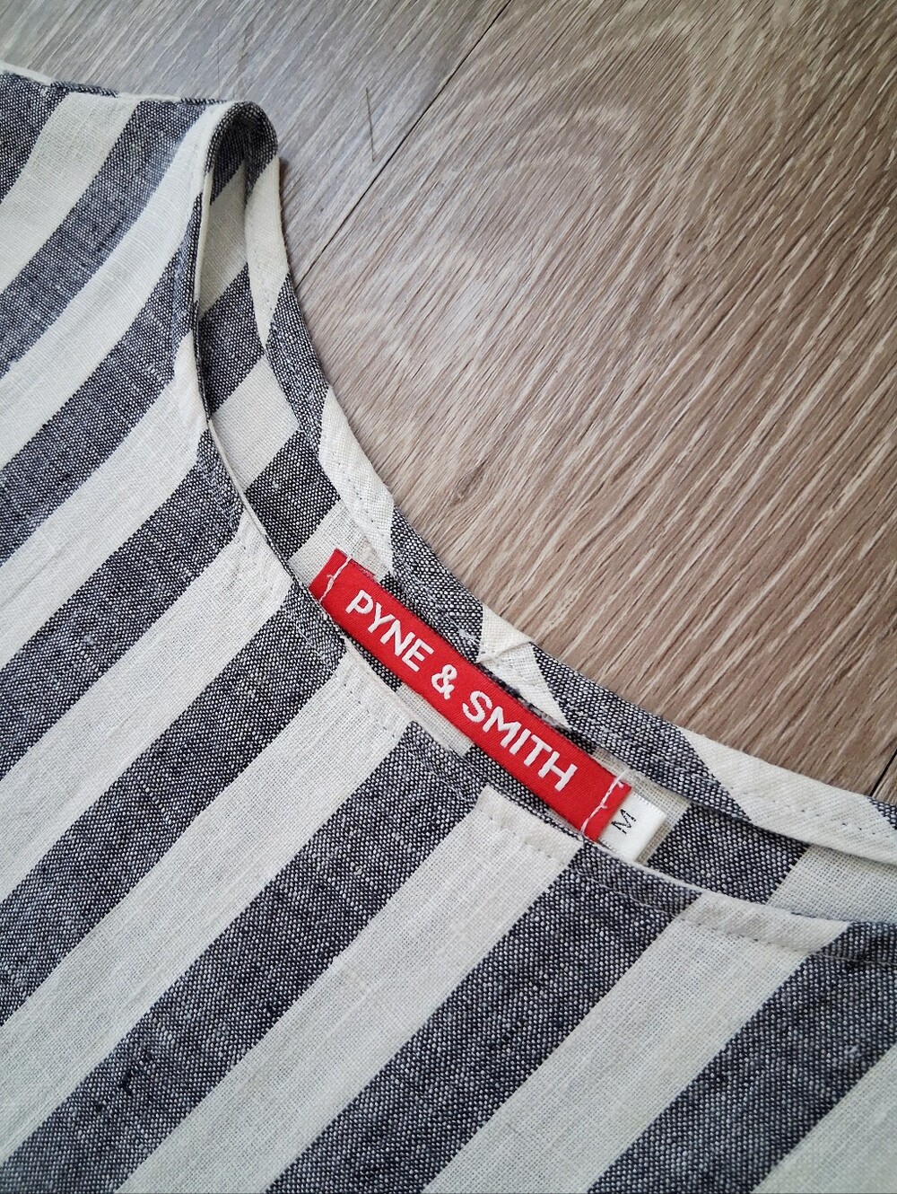 Pyne & Smith Linen Day Dress In Stripe - Picture 3 of 16